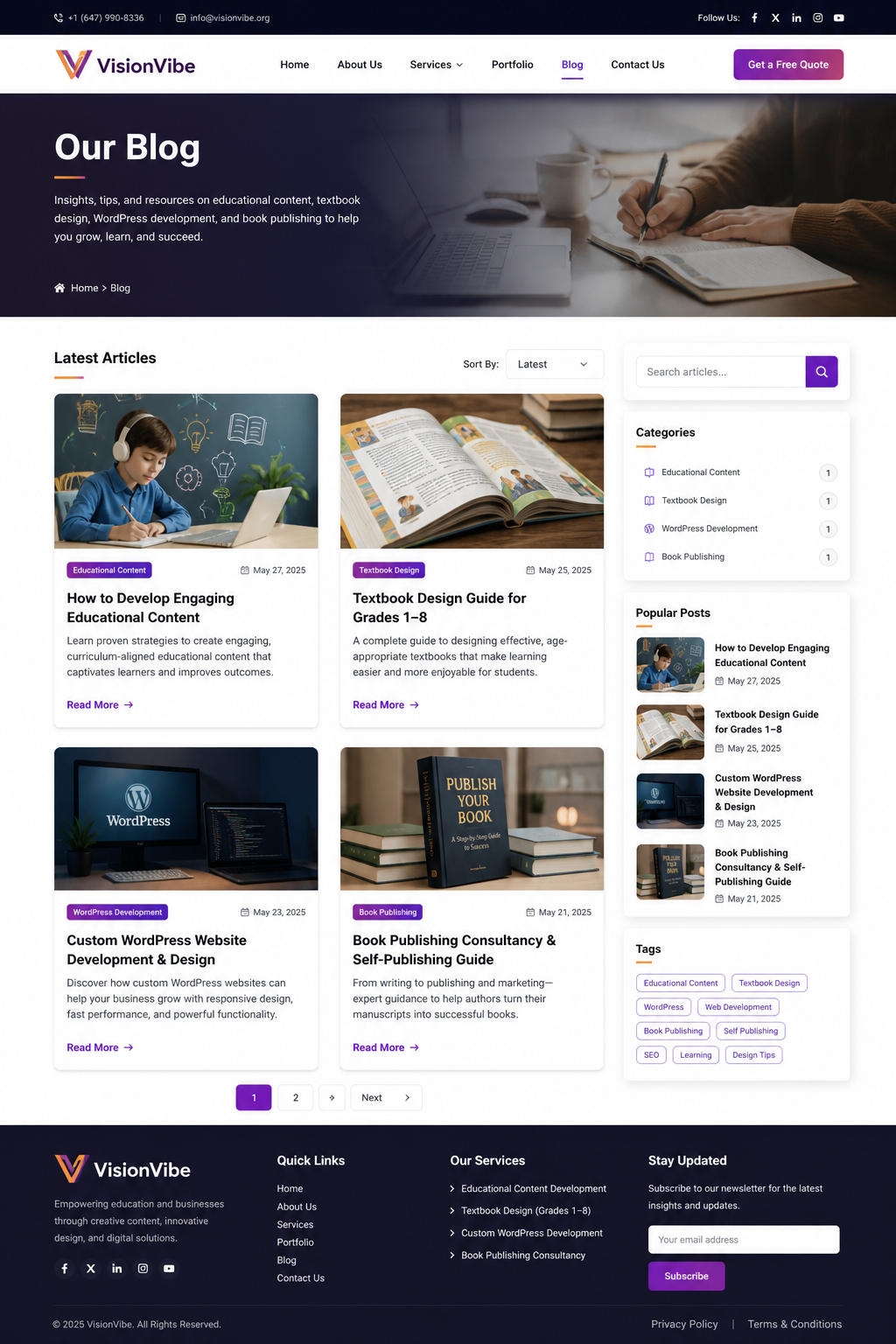 Illustration of custom WordPress website development concept with laptop and code